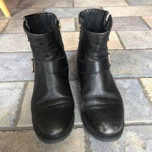 Steve Madden Tiarraa black leather biker boots
